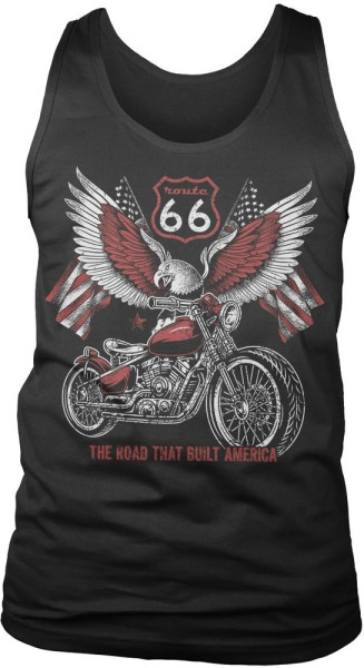 Route 66 - American Eagle Bike Tank Top T-Shirt Black