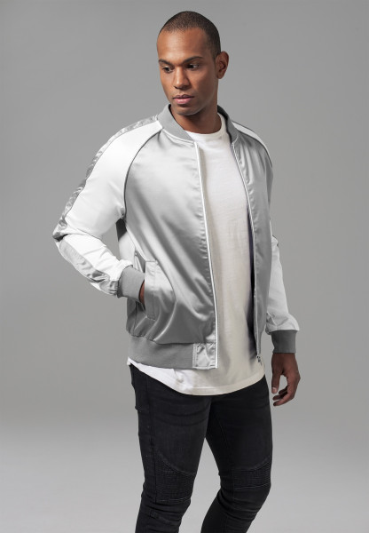 Urban Classics Leichte Jacke Souvenir Jacket Silver/Offwhite