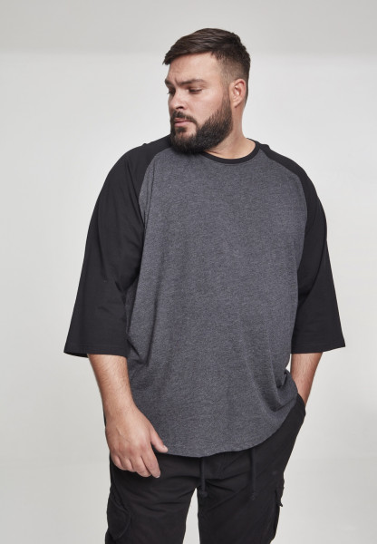 Urban Classics T-Shirt Contrast 3/4 Sleeve Raglan Tee Cha/Black