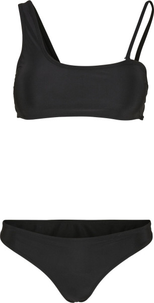 Urban Classics Damen Ladies Recycled Asymmetric Tank Top Bikini Black