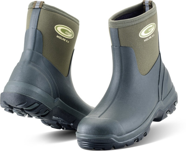 Grubs Gummistiefel Midline Unisex Mid Height Wellies Green