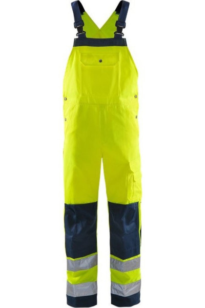 Fristads Warnschutz-Latzhose High Vis Latzhose Kl. 2 1001 TH Warnschutz-Gelb/Marine