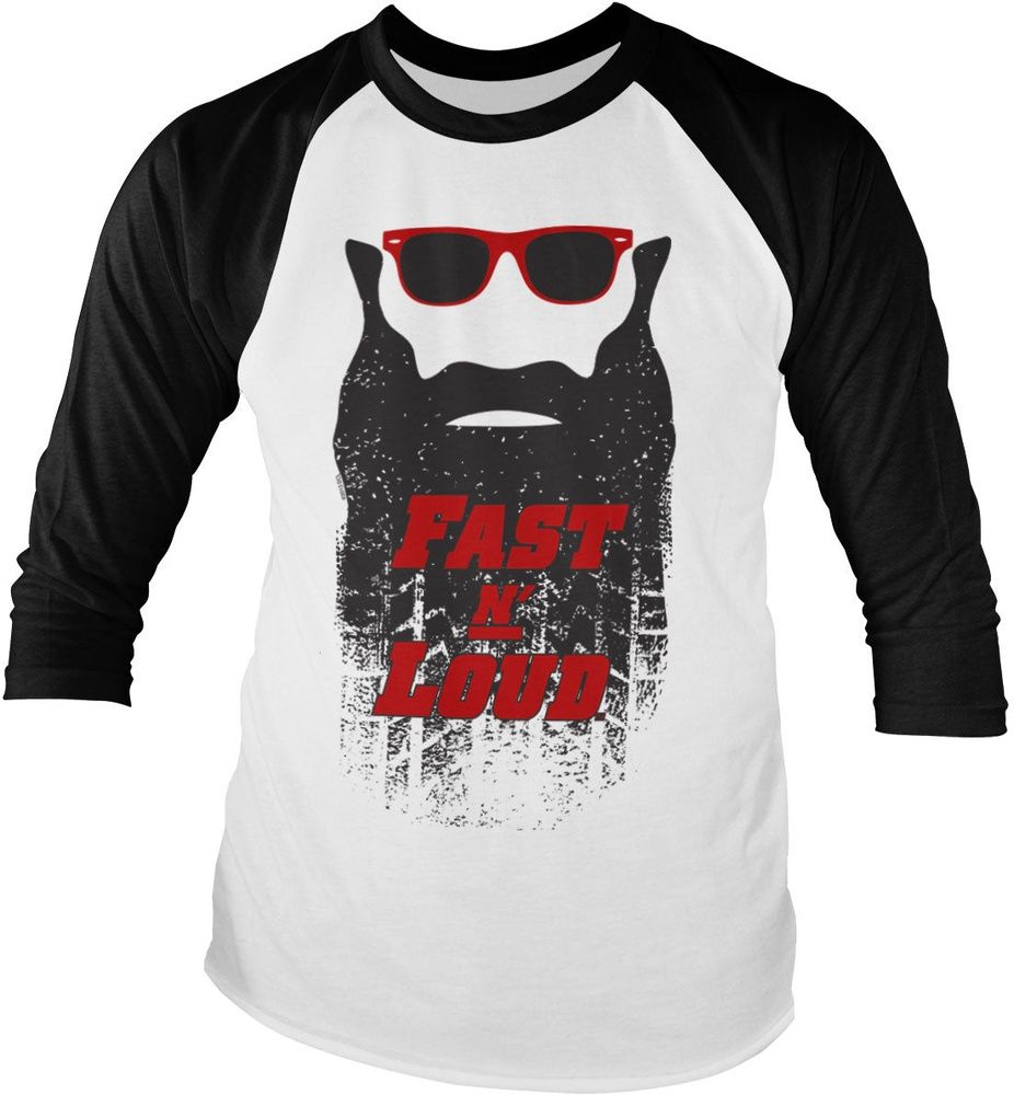 Fast N' Loud Kaufman Beard Baseball Long Sleeve Tee DC-19-FL001-H81-17 - Herren / Unisex