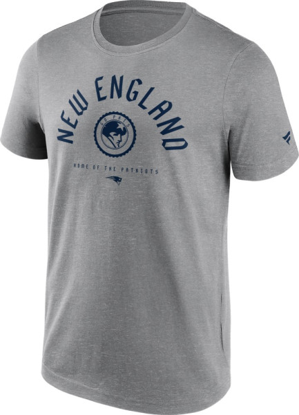 New England Patriots College Stamp T-Shirt American Football NFL Blau