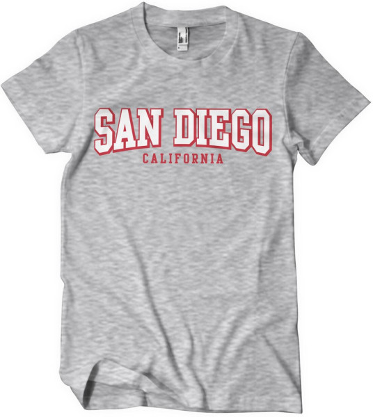 San Diego California T-Shirt Heather-Grey