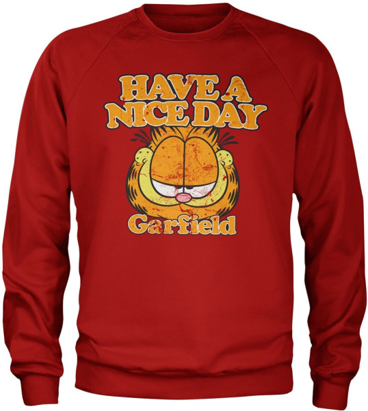 Garfield Have A Nice Day Sweatshirt Red