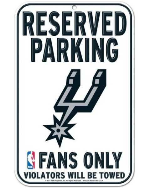 San Antonio Spurs Parkplatzschild Basketball NBA Schwarz