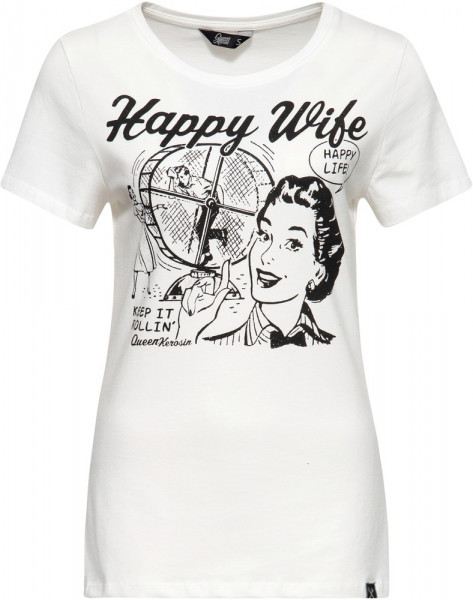 Queen Kerosin Print T-Shirt QKU21009 Offwhite