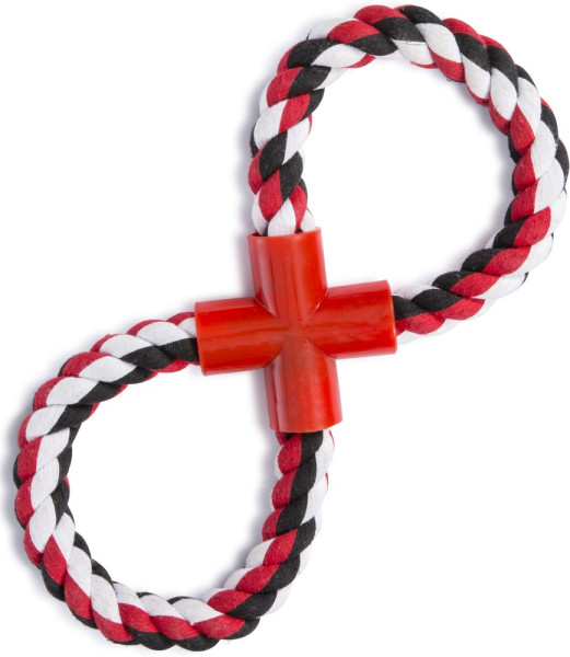 Trespaws Hund Hooper - Dog Tug Rope Toy Black / Red / White