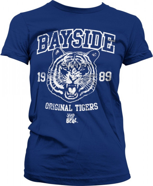 Saved By The Bell Bayside 1989 Original Tigers Girly Tee Damen T-Shirt Navy