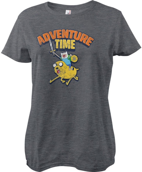 Adventure Time Washed Girly Tee Damen T-Shirt Dark/Heather