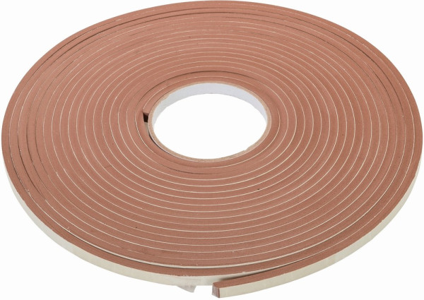 Fixman Dichtung Selbstklebender Dichtungsstreifen aus EVA-Schaumstoff 3–8 mm/10,5 m-Braun