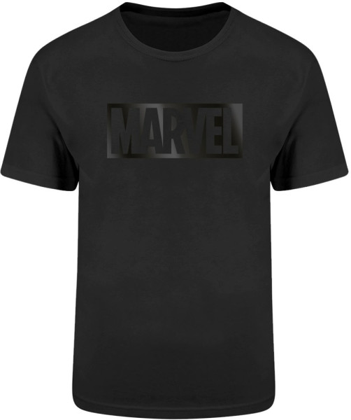 Marvel Comics - Logo Black On Black T-Shirt Black