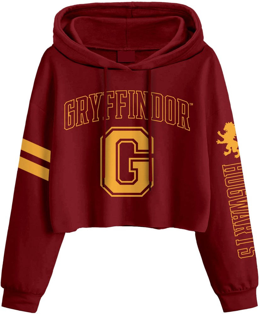 Serien | / Hoodie Sweatshirts (SuperHeroes Fanartikel - | / Filme Hoodies | Pullover) College Maroon Potter Damen Cropped Harry Gryffindor Style Female Inc.