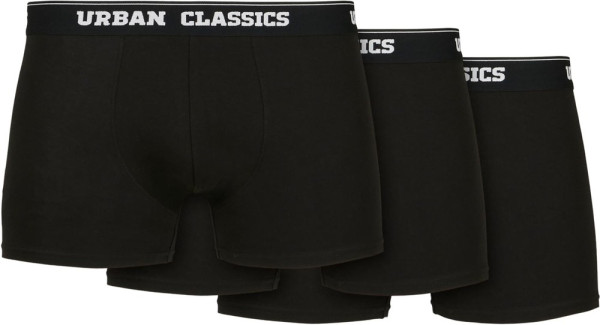 Urban Classics Organic Boxer Shorts 3-Pack Black+Black+Black