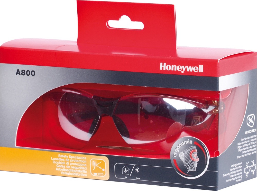 Honeywell Augenschutz Schutzbrille - Blisterverpackung (PSS 1030303) A800 Silber PSS - Herren / Unisex