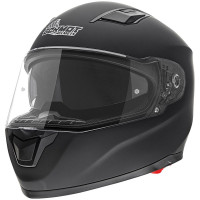 Germot Motorrad Helm GM 330 Integralhelm mit integriertem Sonnenvisier matt Black