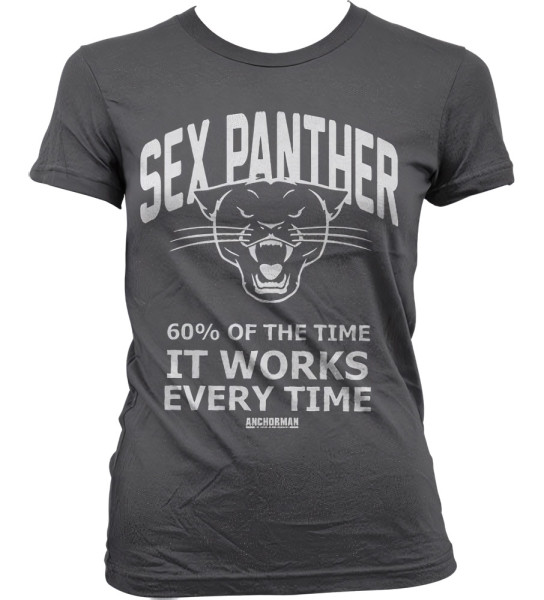 Anchorman Sex Panther Girly Tee Damen T-Shirt Dark-Grey