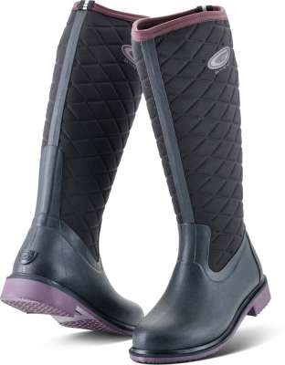 Grubs Damen Gummistiefel Rideline Wellies Black Gummistiefel