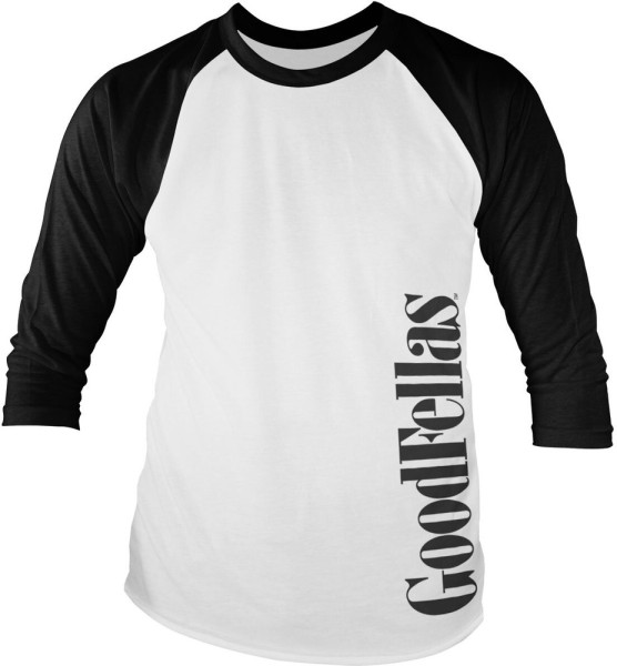 Goodfellas Vertical Logo Baseball Long Sleeve Tee Longsleeve White-Black