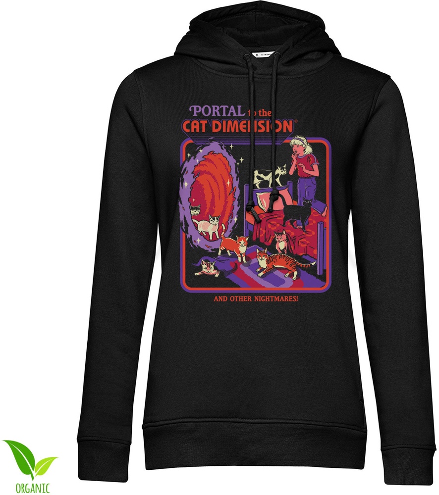 Steven Rhodes Damen Portal To The Cat Dimension Girly Hoodie DTR-57-SR087-DTF887 - Damen