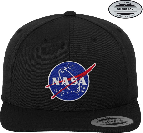 NASA Insignia Premium Snapback Cap Black