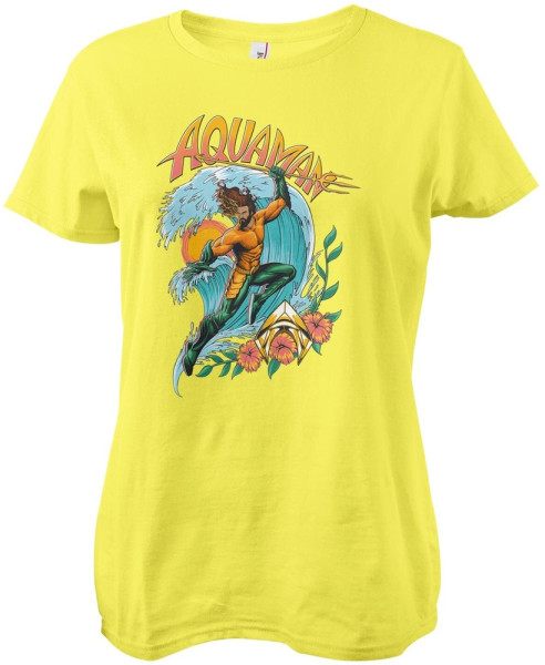 Aquaman Damen T-Shirt Surf Style Girly Tee WB-5-AQLK001-DTF869