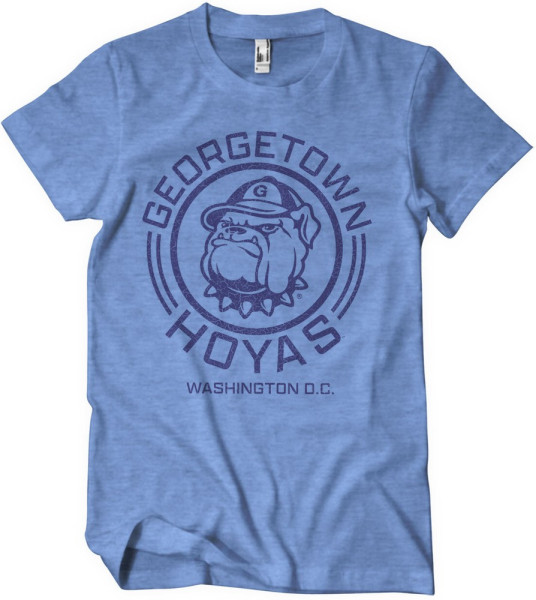 University Of Georgetown Hoyas Washington T-Shirt Blue-Heather