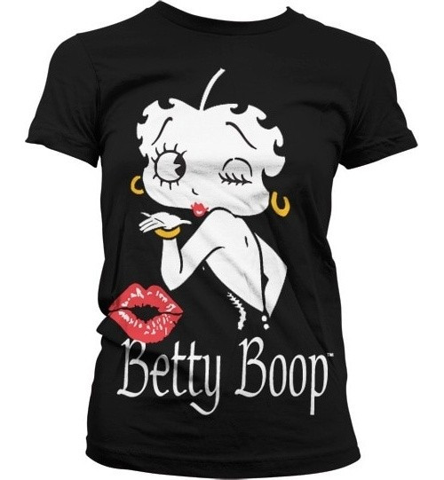 Betty Boop Poster Girly T-Shirt Damen Black