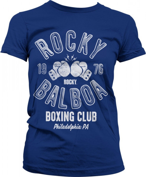 Rocky Balboa Boxing Club Girly Tee Damen T-Shirt Navy