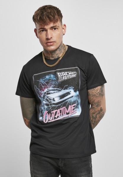 Merchcode T-Shirt Back To The Future Outatime Tee Black