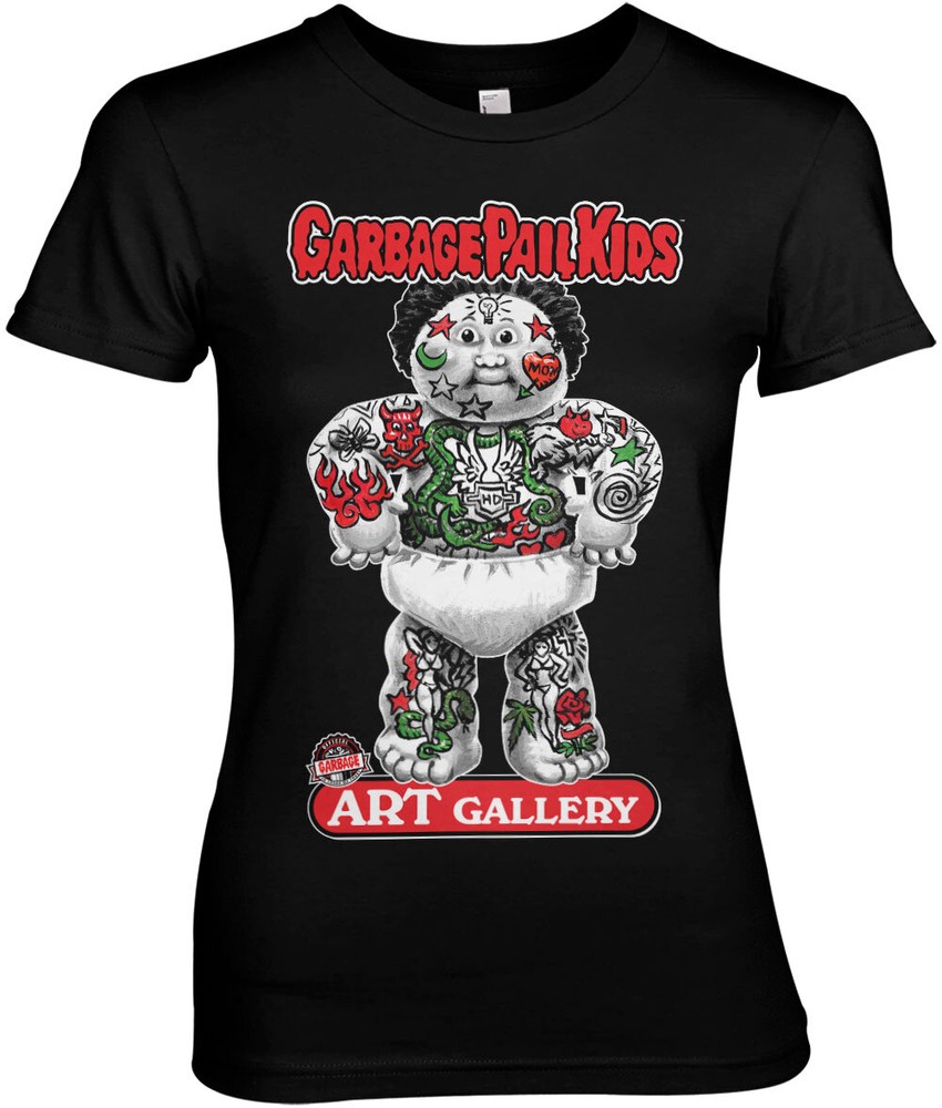 Garbage Pail Kids Art Gallery Girly Tee Damen T-Shirt Schwarz - Damen