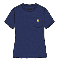 Carhartt Damen Female Shirt Workw Pocket S/S T-Shirt Scout Blue Heather