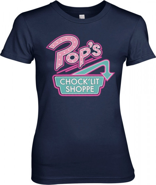 Riverdale Pop's Chock'Lit Shoppe Girly Tee Damen T-Shirt Navy