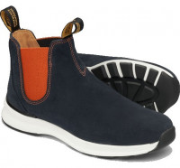 Blundstone Stiefel Boots #2147 Navy Leather with Burnt Orange Elastic (Active Series)