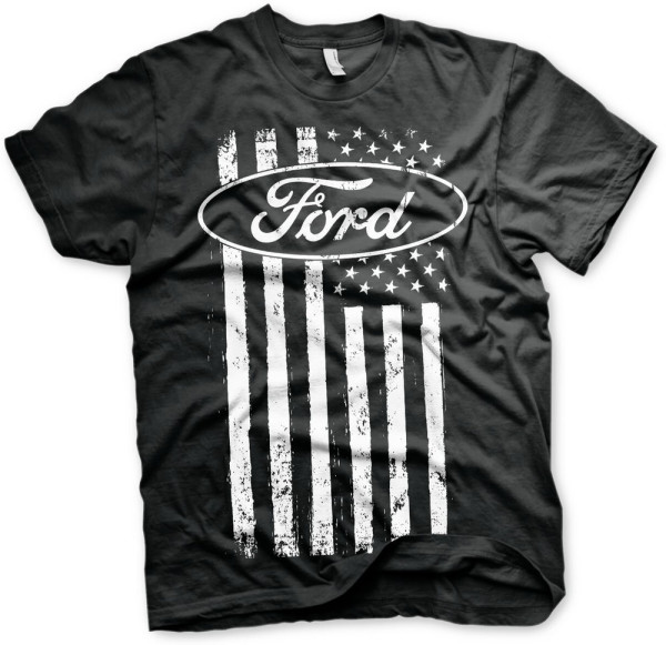 Ford American Flag T-Shirt Black
