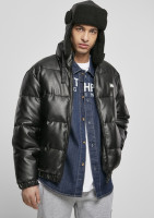 Southpole Jacke Imitation Leather Bubble Jacket Black