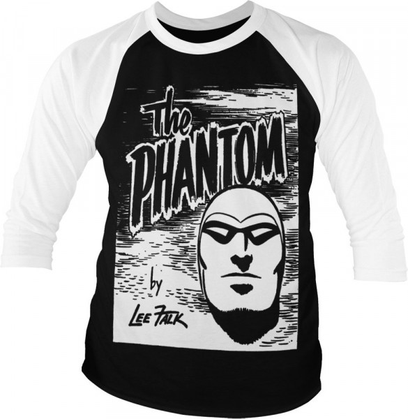 The Phantom Sketch Baseball 3/4 Sleeve Tee T-Shirt White-Black