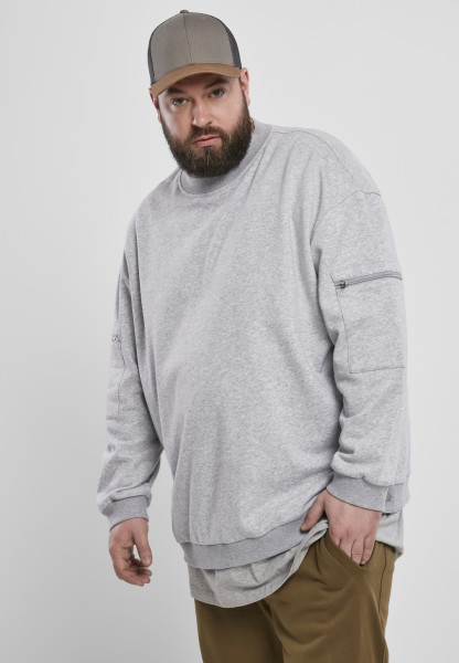 Urban Classics Sweatshirt Training Terry Crew Grey Melange