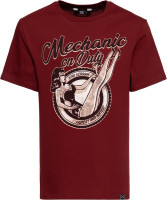 King Kerosin Classic T-Shirt KKI21007 Weinrot