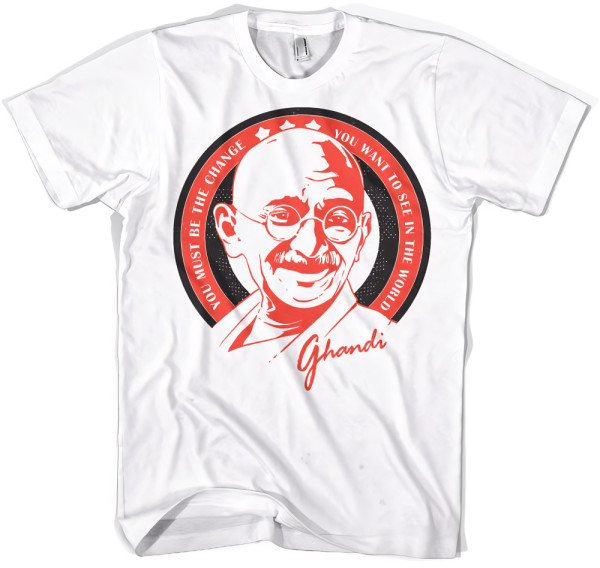 Tokigt Ghandi Saying T-Shirt SH-1-15519-H30-9