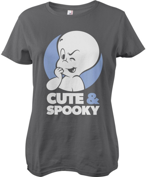 Casper The Friendly Ghost Cute & Spooky Girly Tee Damen T-Shirt Dark-Grey