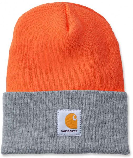 Carhartt Mütze Acrylic Watch Hat Bright Orange/H.Grey