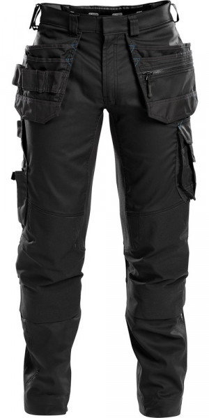 Dassy Arbeitshose mit Stretch, Holstertaschen und Kniepolstertaschen FLUX PESCO41 Schwarz