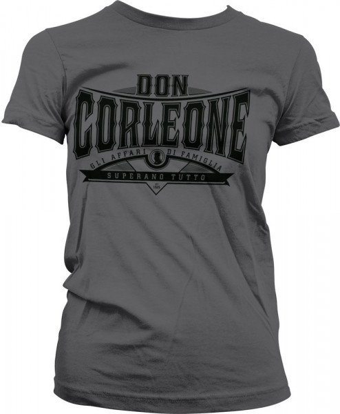 The Godfather Don Corleone Superano Tutto Girly Tee Damen T-Shirt Dark-Grey