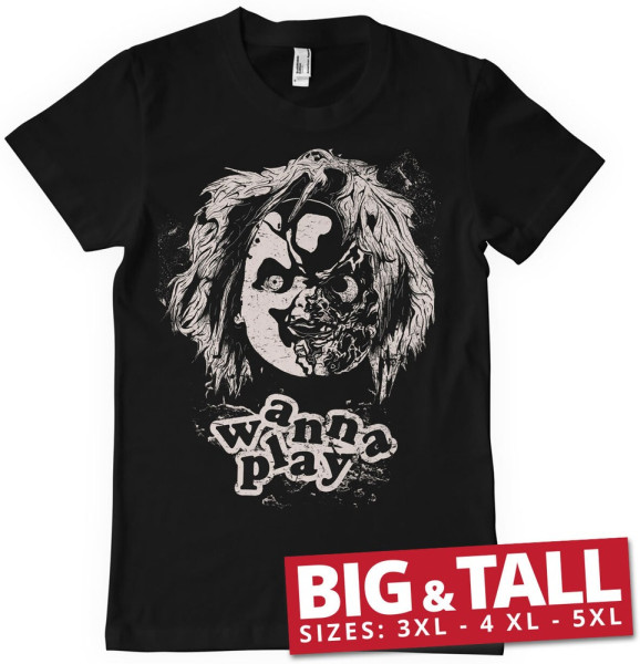 Chucky Wanna Play Big & Tall T-Shirt Black