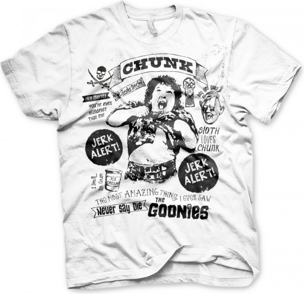 The Goonies Chunk Jerk Alert T-Shirt White