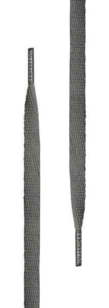 Tubelaces Schnürsenkel White Flat Darkgrey