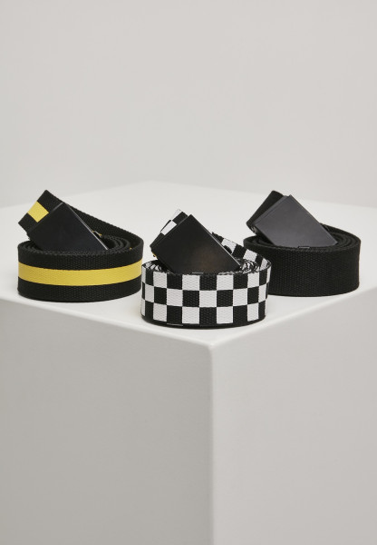 Urban Classics Gürtel Belts Trio Black/White/Yellow