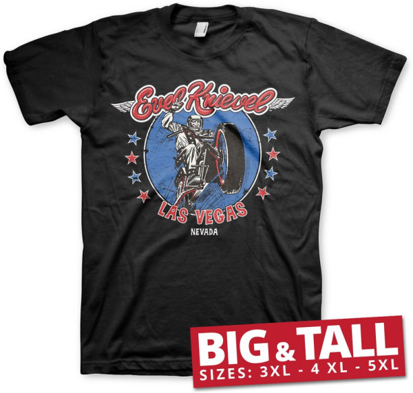 Evel Knievel In Las Vegas Big & Tall T-Shirt Black